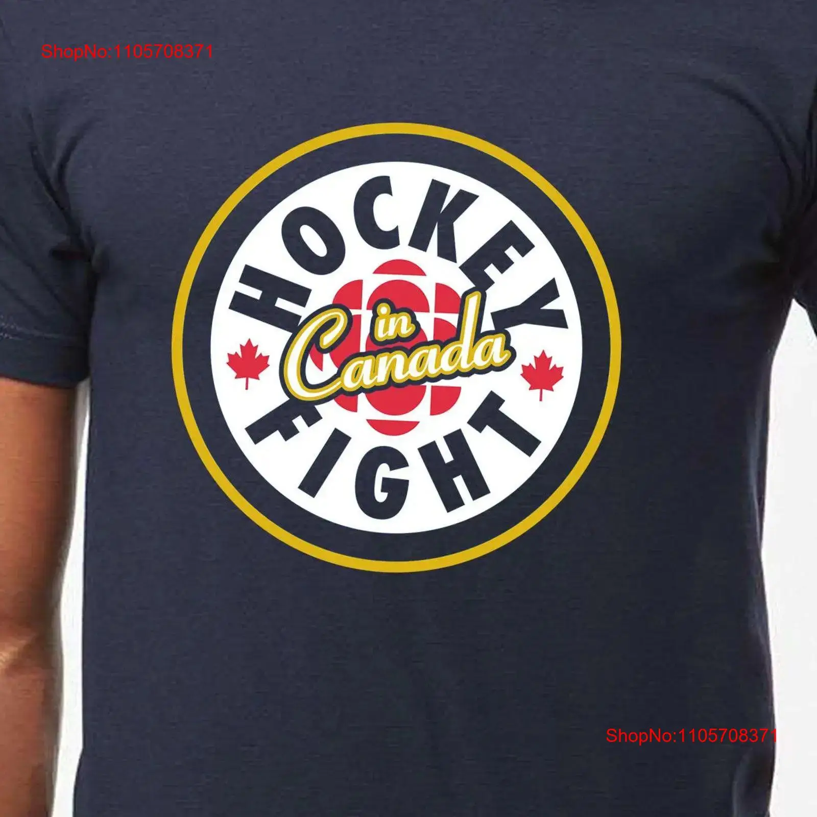 Vintage Fashion Canada - Hockeygevechten T-shirt Gevecht in Canada Grappig