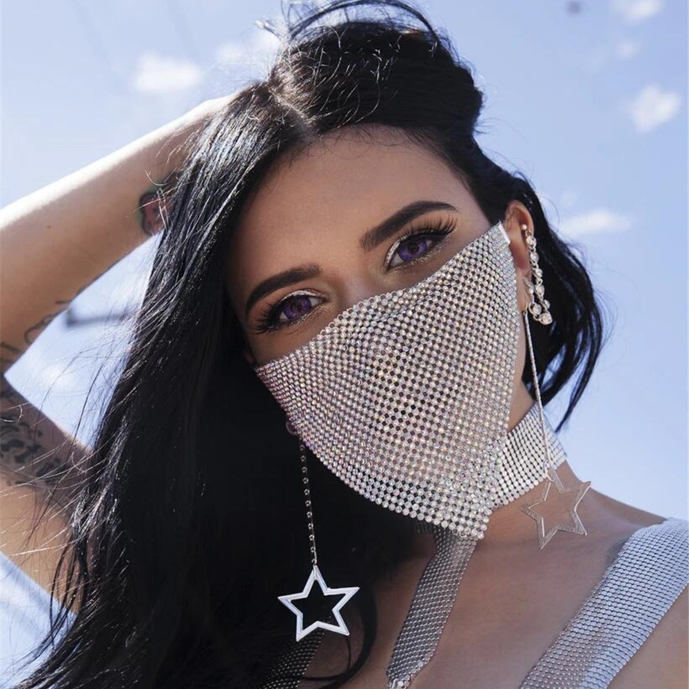Vintage Fashion Show - Halloween Masker Strass Zirkoon Gezichtsmasker Mode