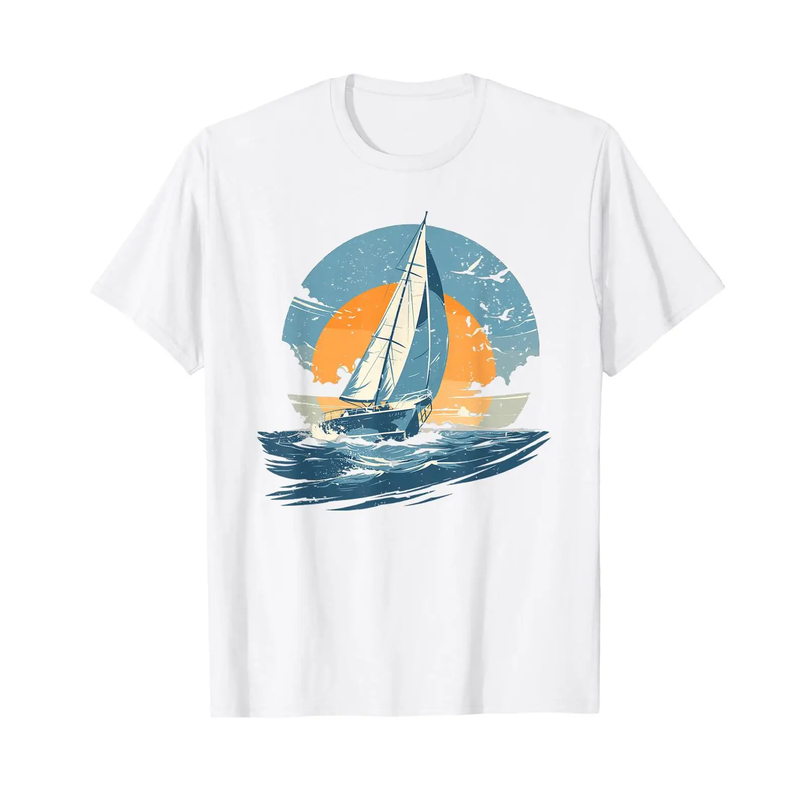 Vintage Yacht Fashion - Zeilboot Jacht Fun T-Shirt wit S