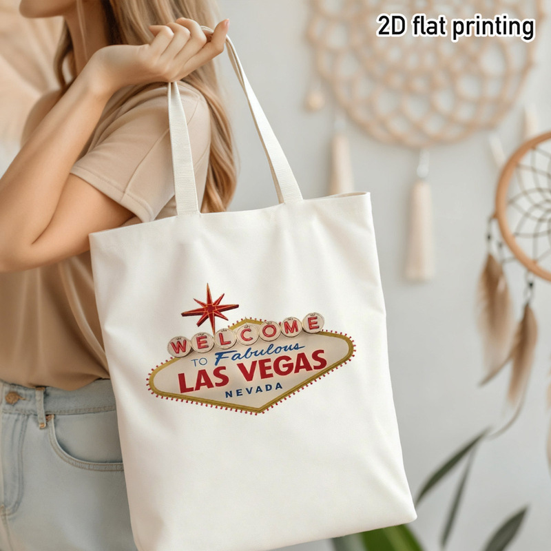 Vintage Vegas Fashion - Een vintage Las Vegas welkomstbord-totebag, geschikt