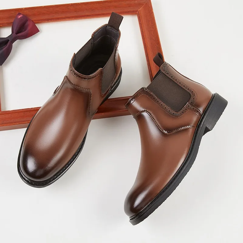 Vintage Fashion In 2026 - Vintage heren lederen Oxford laarzen luxe