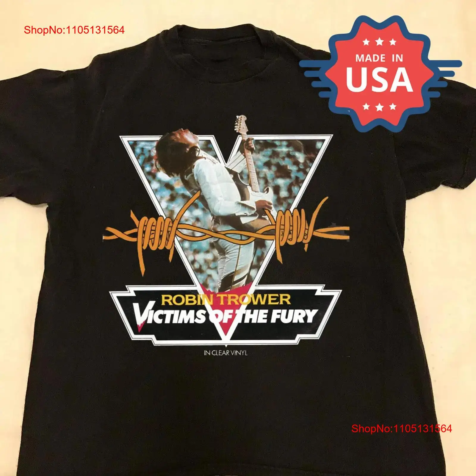 Vintage Fashion Victim Shirt - Robin Trower Slachtoffers Van De Fury