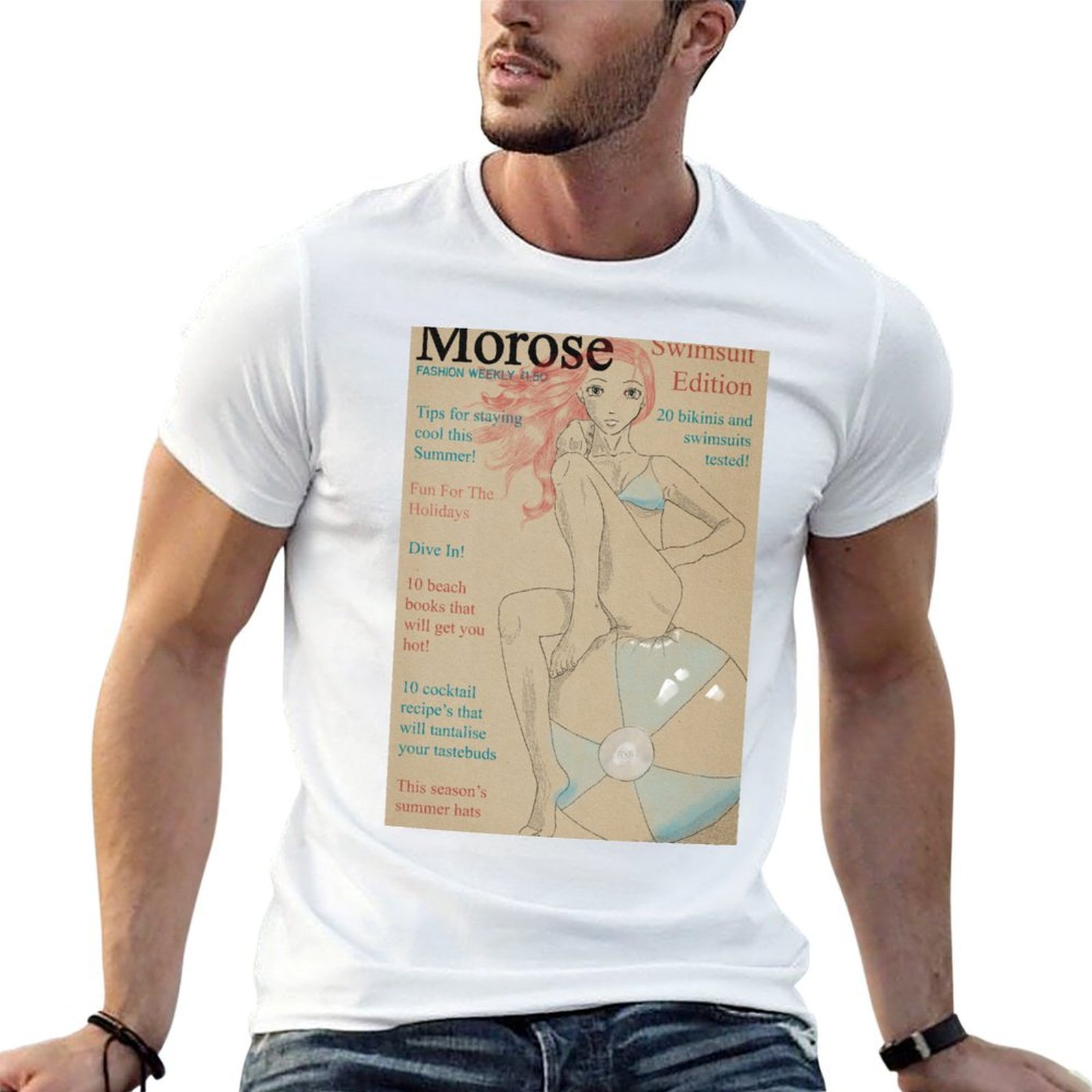 Vintage Fashion Magazine Covers - Retro, vintage mode tijdschriftomslag zomerzwempak en