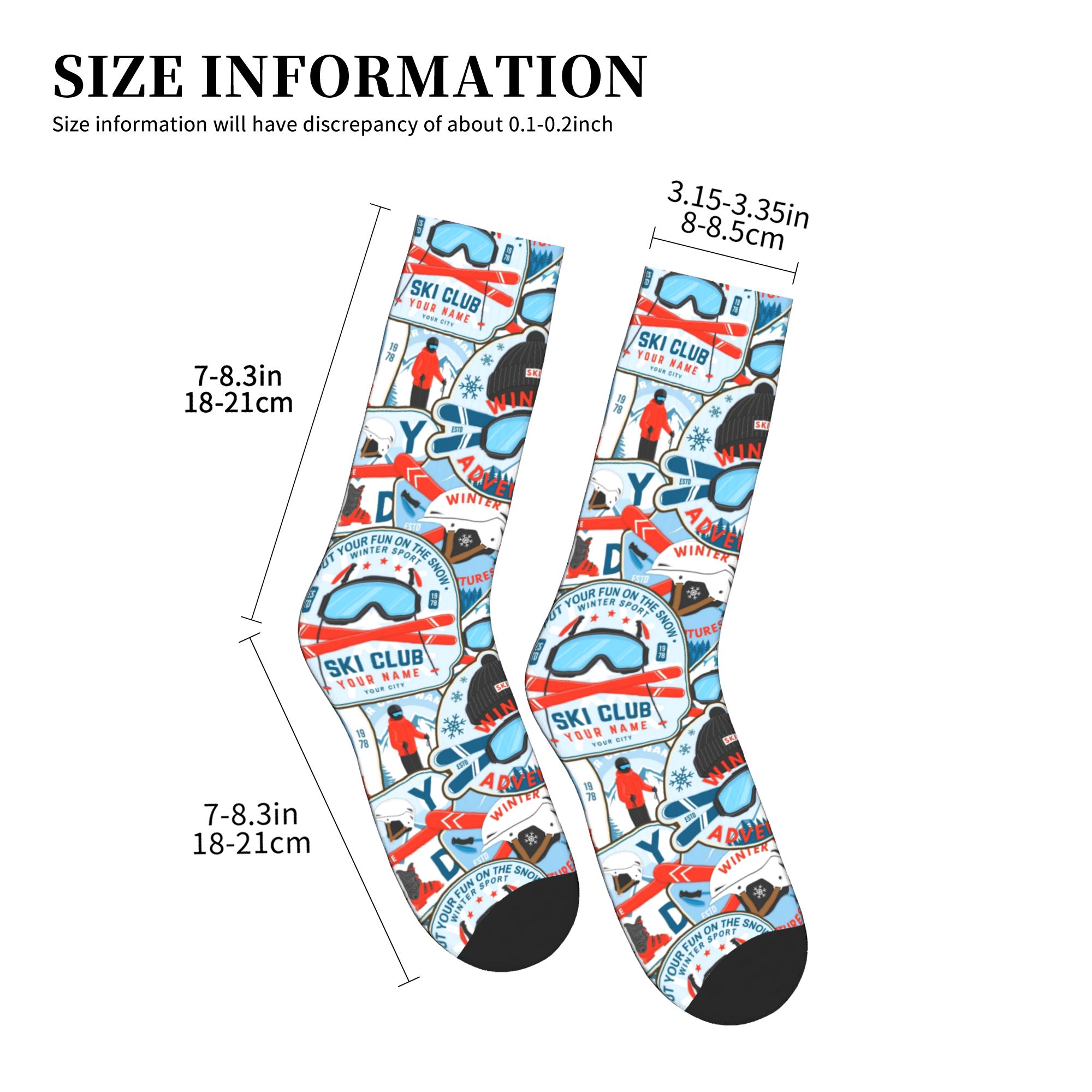 Vintage rood blauwe Ski Club n - Vintage Fashion Prints recensie en prijs
