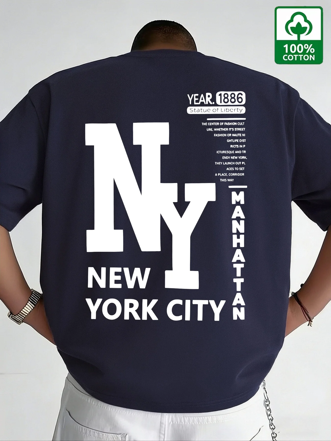 Heren NYC T-shirt Katoen New Y - Vintage Fashion New York recensie en prijs