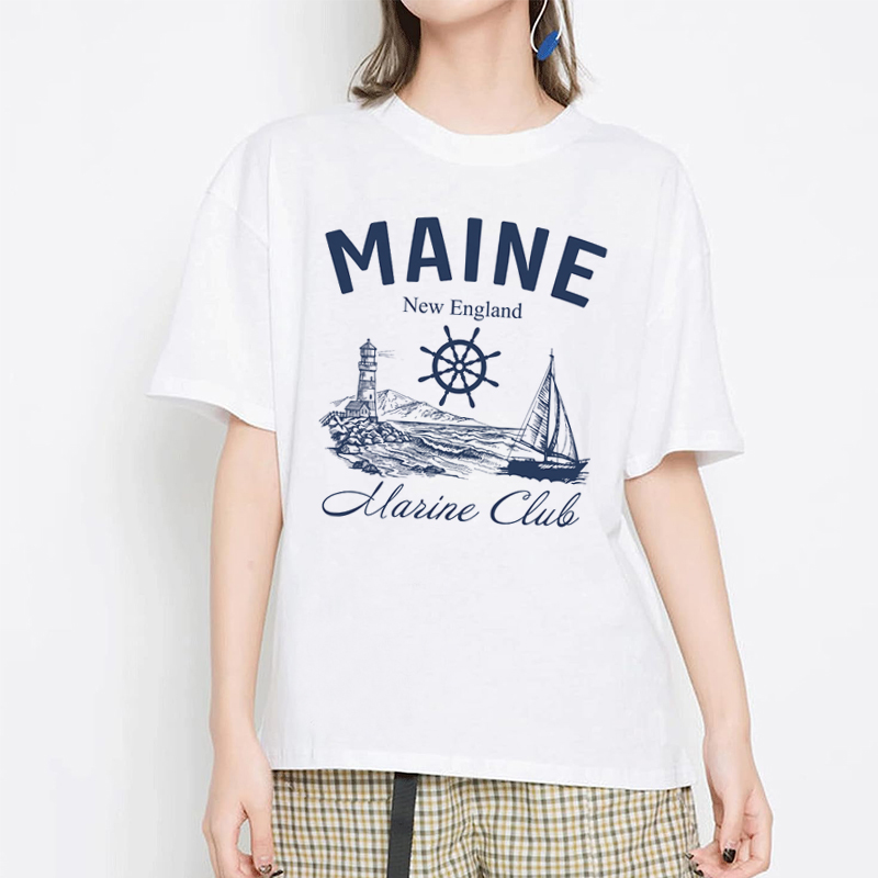 Maine Marine Club Vintage T-Sh - Vintage Yacht Fashion recensie en prijs