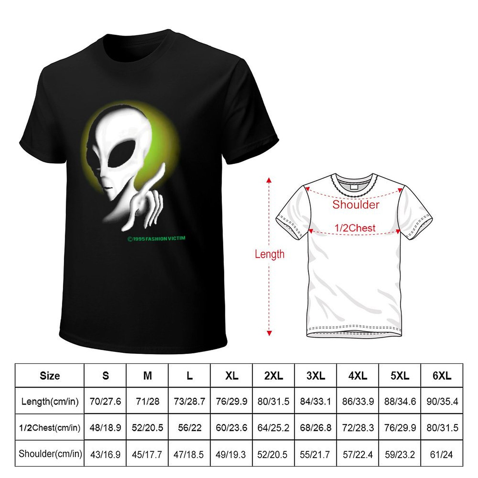 1995 ALIEN Vintage Glow In The - Vintage Fashion Victim Shirt recensie en prijs