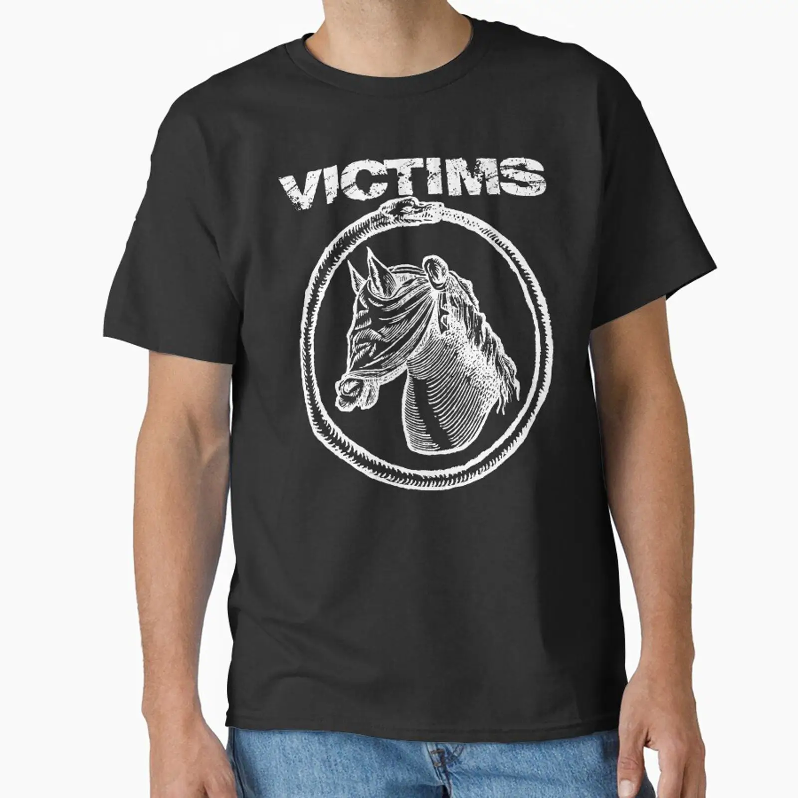 VICTIMS HORSE Klassiek T-shirt - Vintage Fashion Victim Shirt recensie en prijs